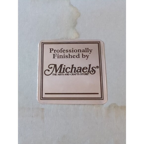 Vintage Cross Stitch Handmade Extra Large Framed Matted Intricate EUC Water Spot - Picture 10 of 10